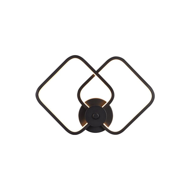 1 Light Unique Shade Murce Murce Modern Simple Style Wall Lighting en noir pour la chambre