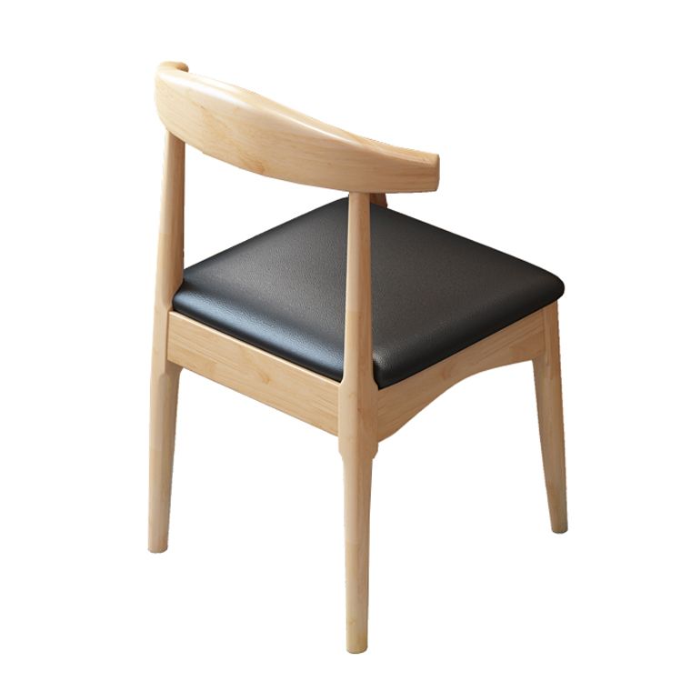 Contemporary Dining Chair Armless Side Chair with Wooden Legs for Kitchen