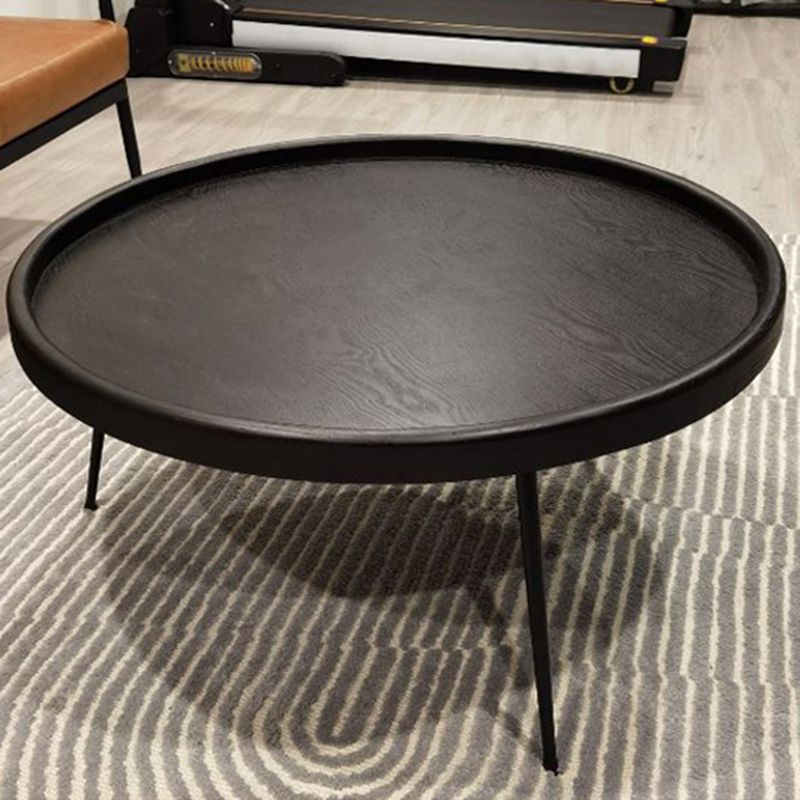 Scandinavian 3 Legs Coffee Cocktail Table Round Wooden Coffee Table for Living Room