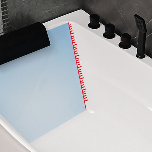 Modern Corner Acrylic Bathtub Soaking White Back to Wall Bath