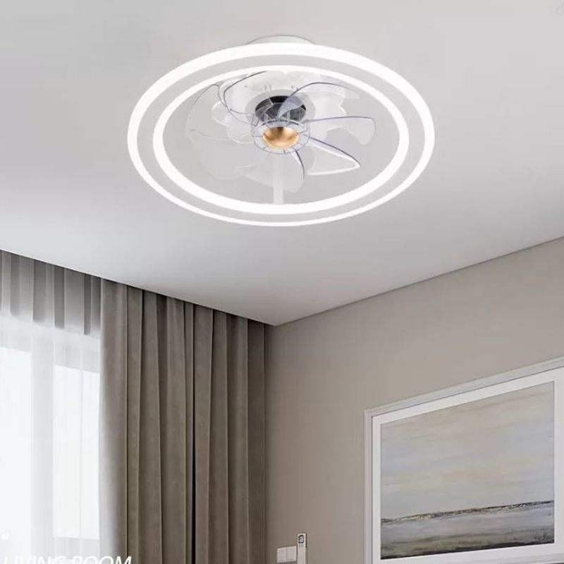 Luz de ventilador de techo circular de metal Simplicidad LED MONTADO LED MONTADO