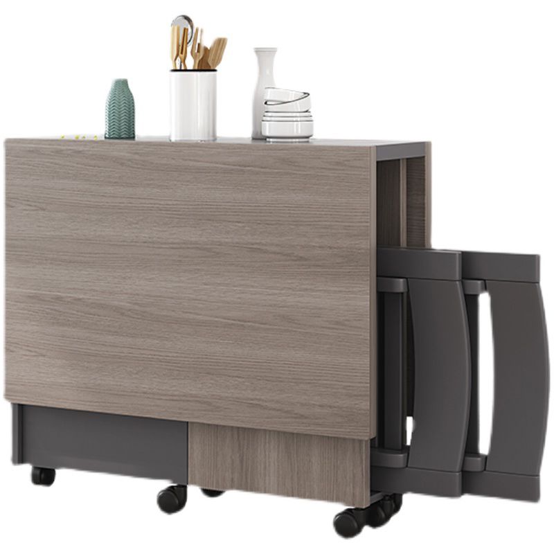 39.4''l Rectangular de mediados de siglo Modern de comedor Mesa de hoja caída para el hogar (solo mesa)