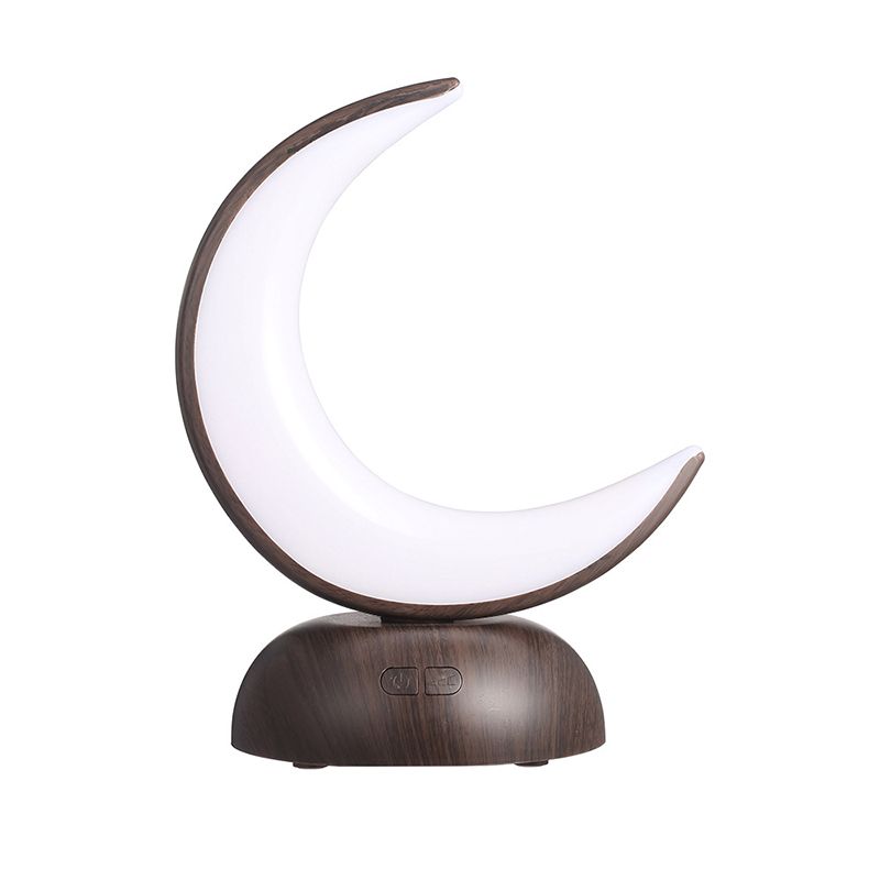 Croissant en forme d'arôme LED lampe nordique en plastique Nordic Plastic Table Light avec cordon de chargement USB