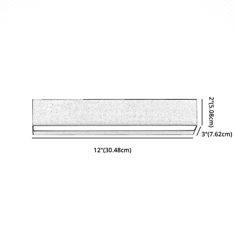 Modern Minimalist Style Rectangle Flush Mount Wall Sconce Aluminum 1 Light Wall Mount Light Fixture for Bedroom