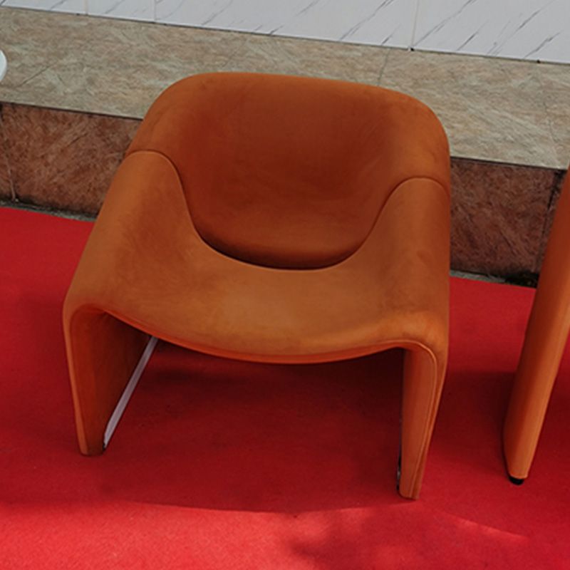 Solid Color Bedroom Solid Wood Frame Arms Included with Fabric Seat Barrel Chair