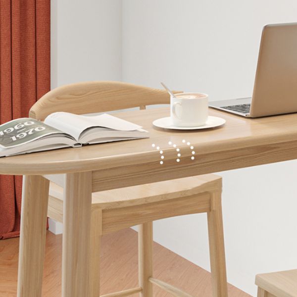 Modern Trestle Base Bar Table Set 1/2/3 Pcs Solid Wood Bar Table and Stools