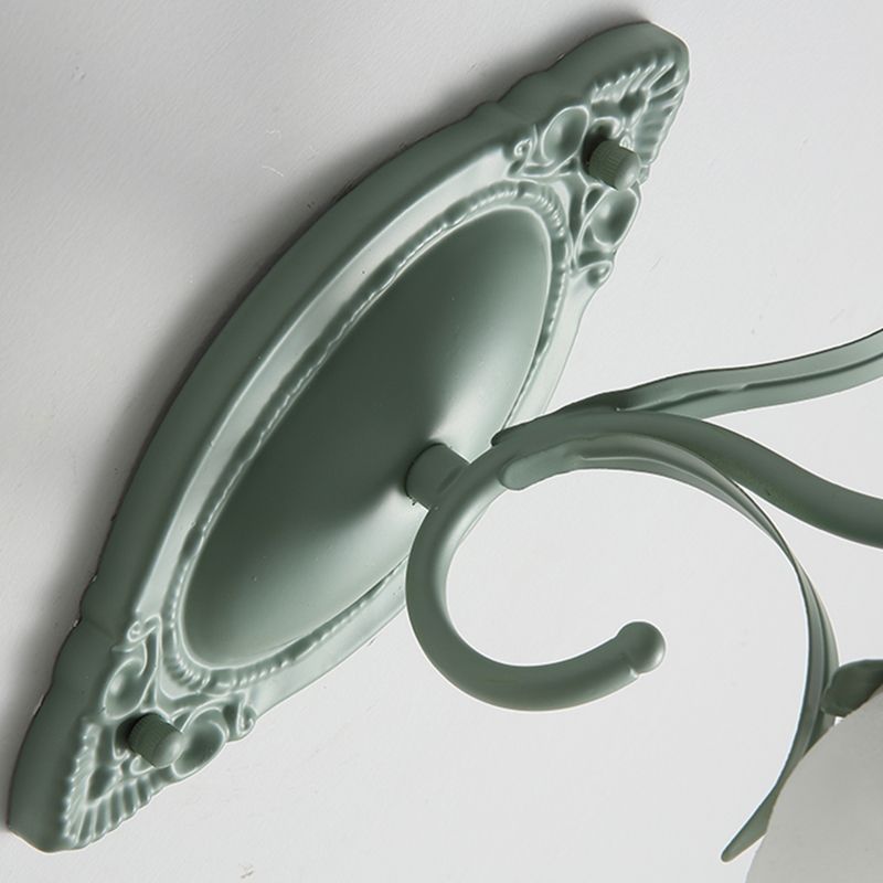 Modern Glass Shade Wall Lamp 1-Light Wall Sconce Lighting for Bedroom