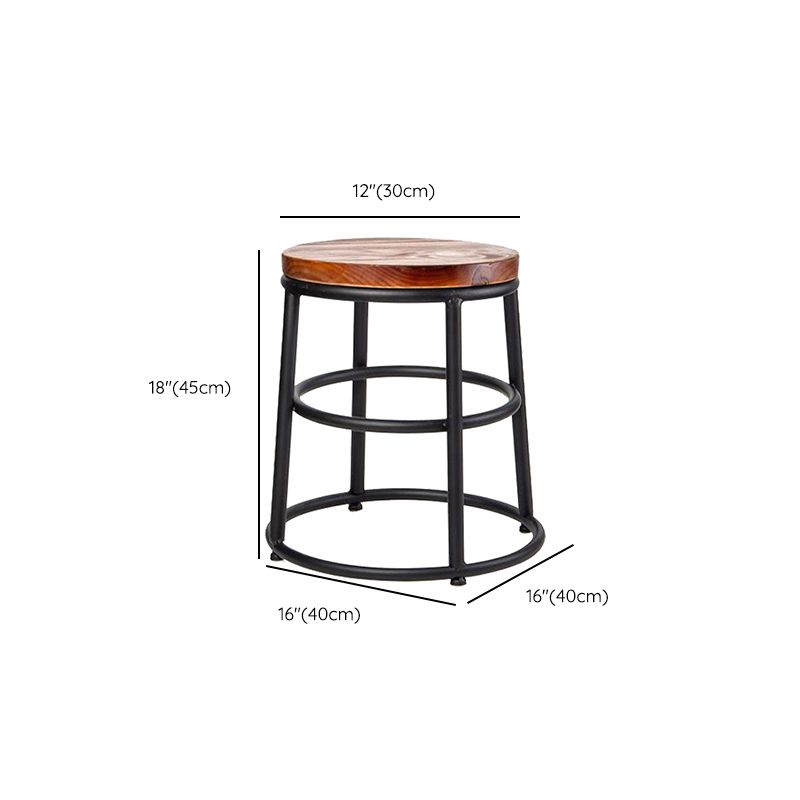 Contemporary Wood Counter Stools Metal Bar Stools for Home Use