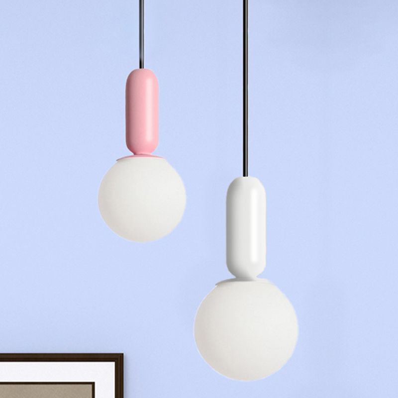 Nordic Elemy Bare Bulbe Pendant Light 1 Head Hanging Lampe for Study Room Bedroom