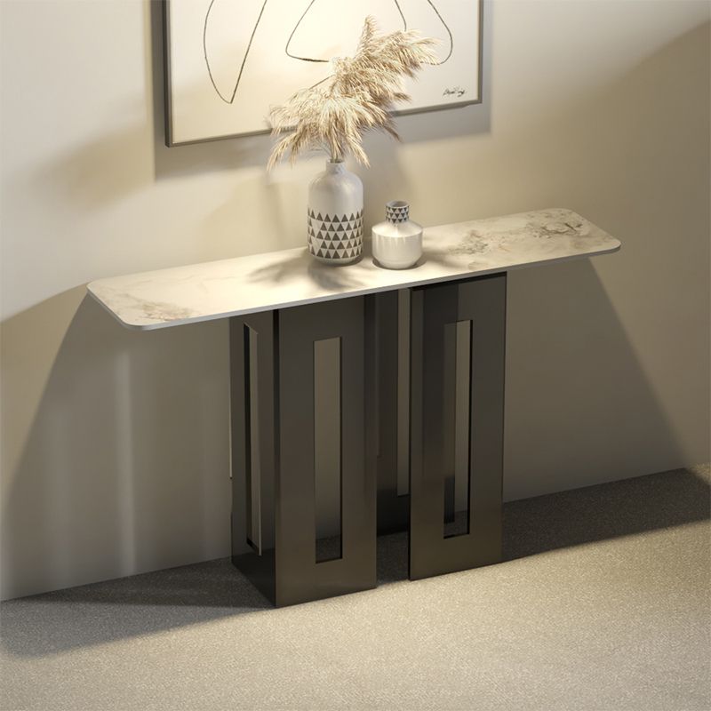 Modern Rectangle Console Accent Table with Acrylic Bracket for Hall