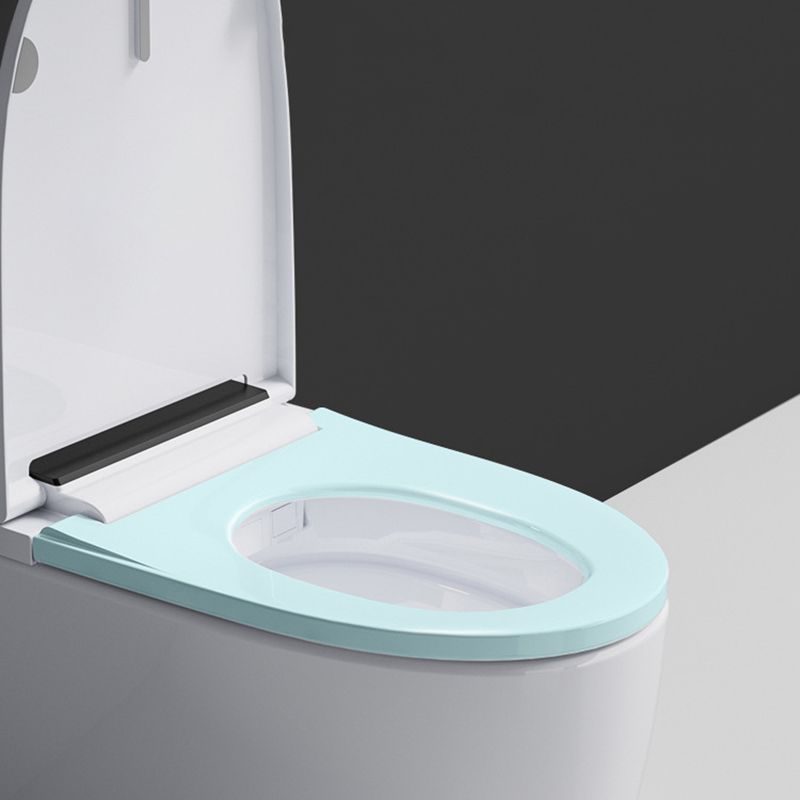 Gloss White Toilet Modern Siphon Jet Toilet Bowl with Heated Seat