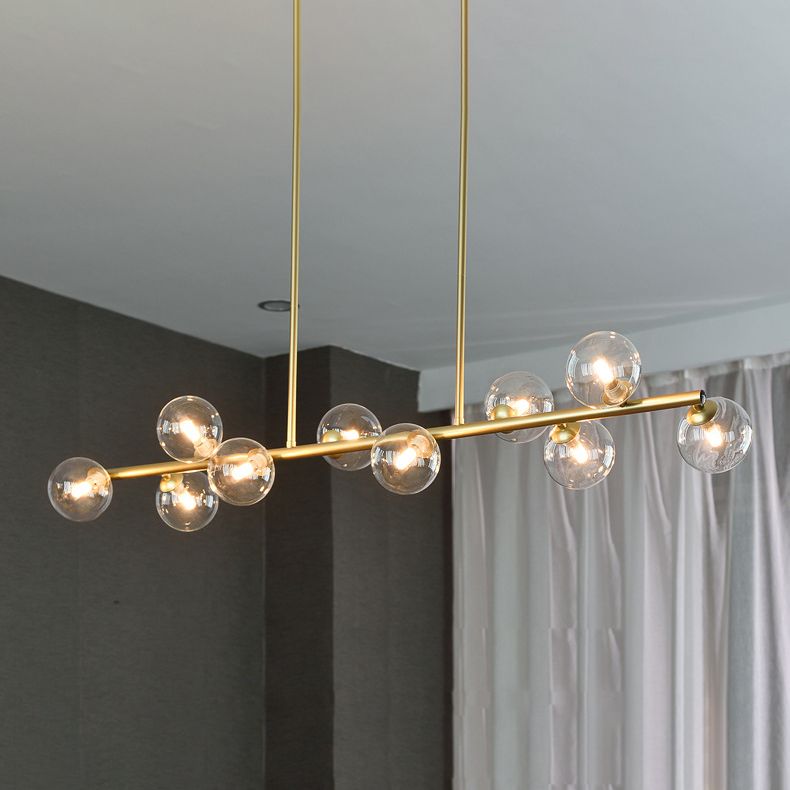 Pendants contemporains Sphere Island Chandelier Lights with Glass Shade