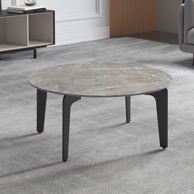 13.7"Tall 4 Legs Grey Rectangular/Round Slate Top Coffee Table