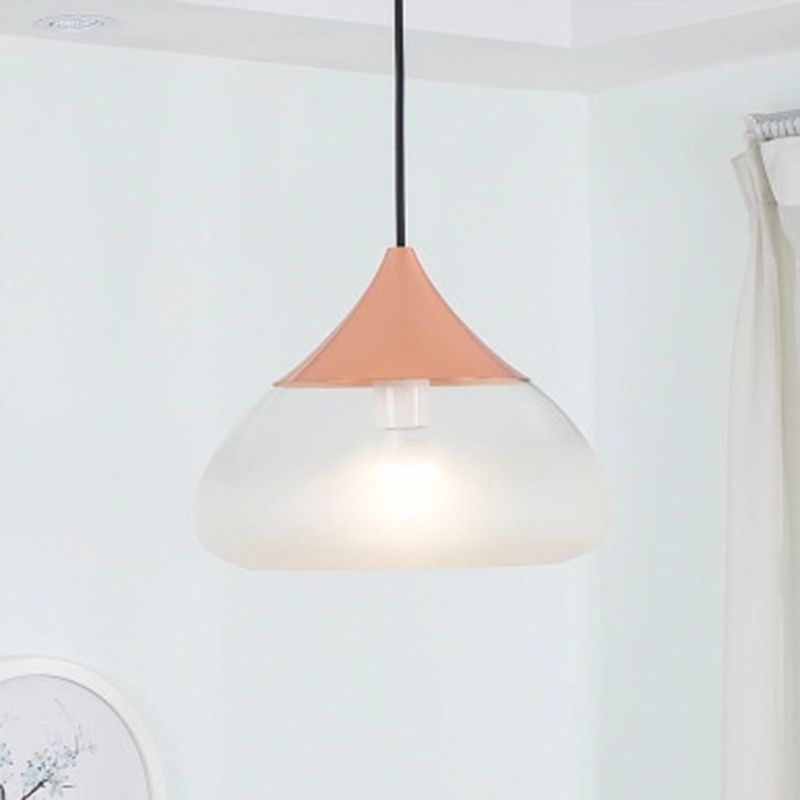Teardrop Transparent Glass Shade Pendant Lamp Modern Style Mini Lighting Fixture for Kitchen Dining Room