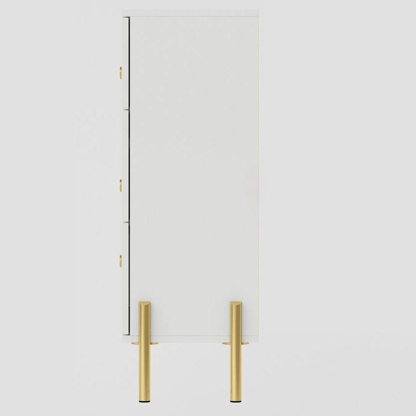 Modern Engineered Wood Sideboard Simple White Buffet Table with Drawer for Dining Room