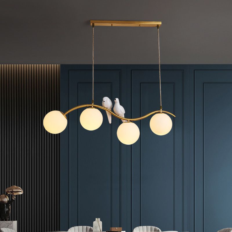 Modern Style Globe Island Pendants Glass Pendant Lights for Dining Room