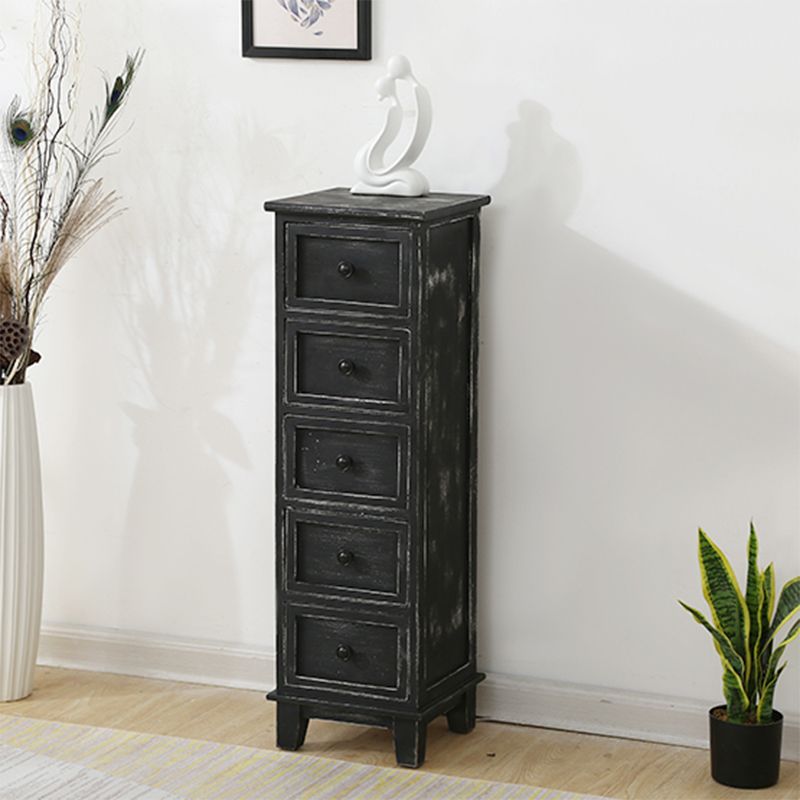 Coastal Dresser Solid Wood Storage Chest with 4/5/6 Drawers , 11.7-inch Width