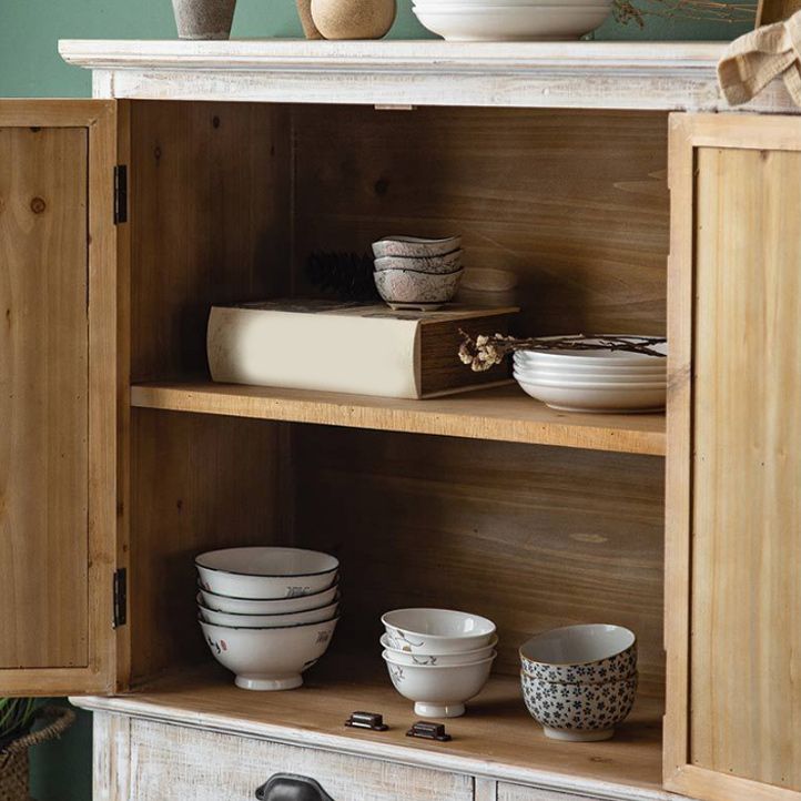 Industrial Accent Cabinet with Legs and Wooden Shelf Distressed Wood Cabinet