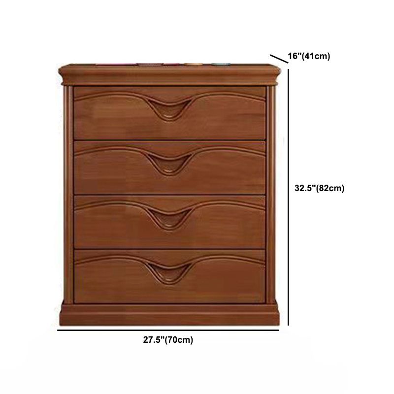 Brown 16.14" Wide Modern Accent Chest Wooden Chest with Drawers