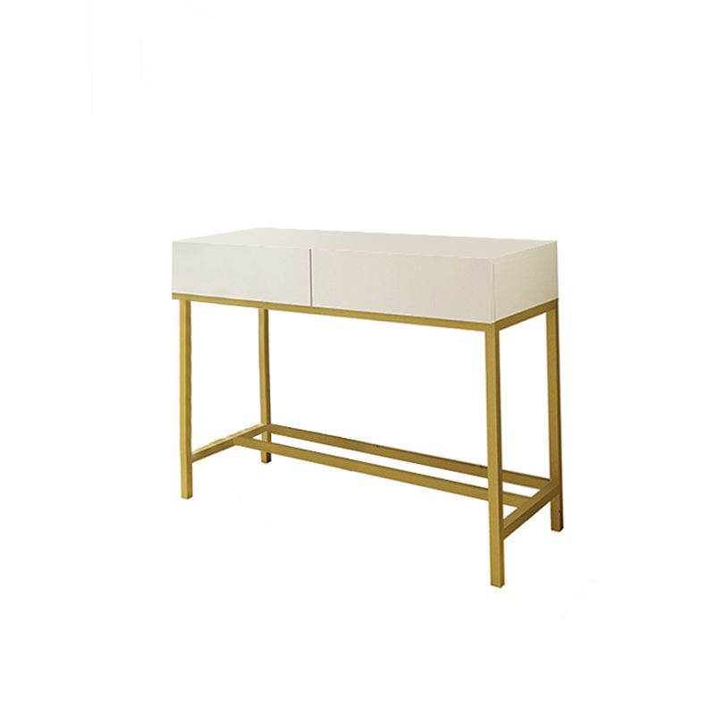 Bright White Makeup Vanity Desk 15.74" Wide Vanity Tables with 2 Storage Drawers