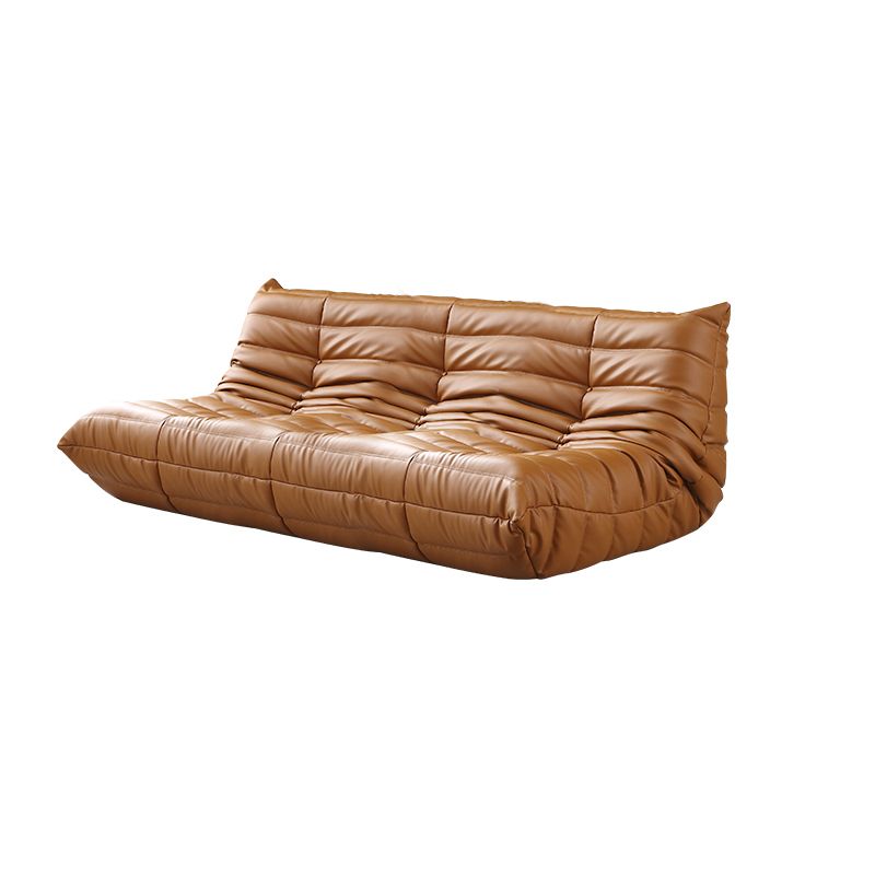 Armless Sofa Sewn Pillow Back Contemporary Sofa for Living Room