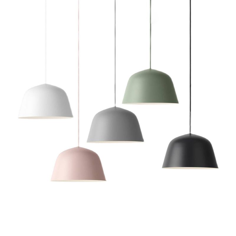 Metal Bowl Shape Hanging Pendant Light Nordic Suspension Pendant Light