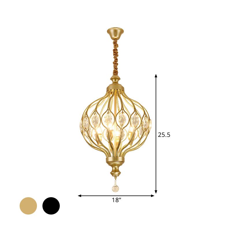 4/6 LUCI LABANNE LAMAGGIO DI LANCA CRIDULO NERO/GOLD Crystal Kit sospeso intrecciato