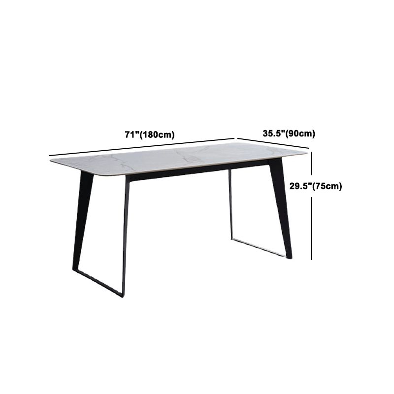 Contemporary Sintered Stone Rectangle Table Set 1/4/6 Pieces Dining Set