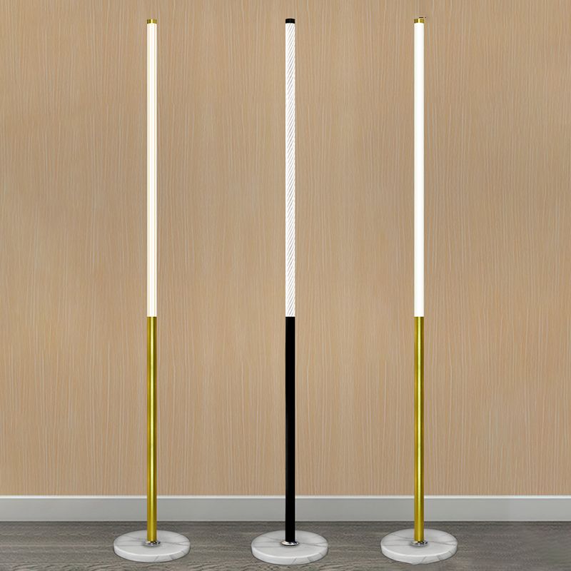 Linear Shape Metal Floor Lights Modern 1-Light Floor Lamp for Living room
