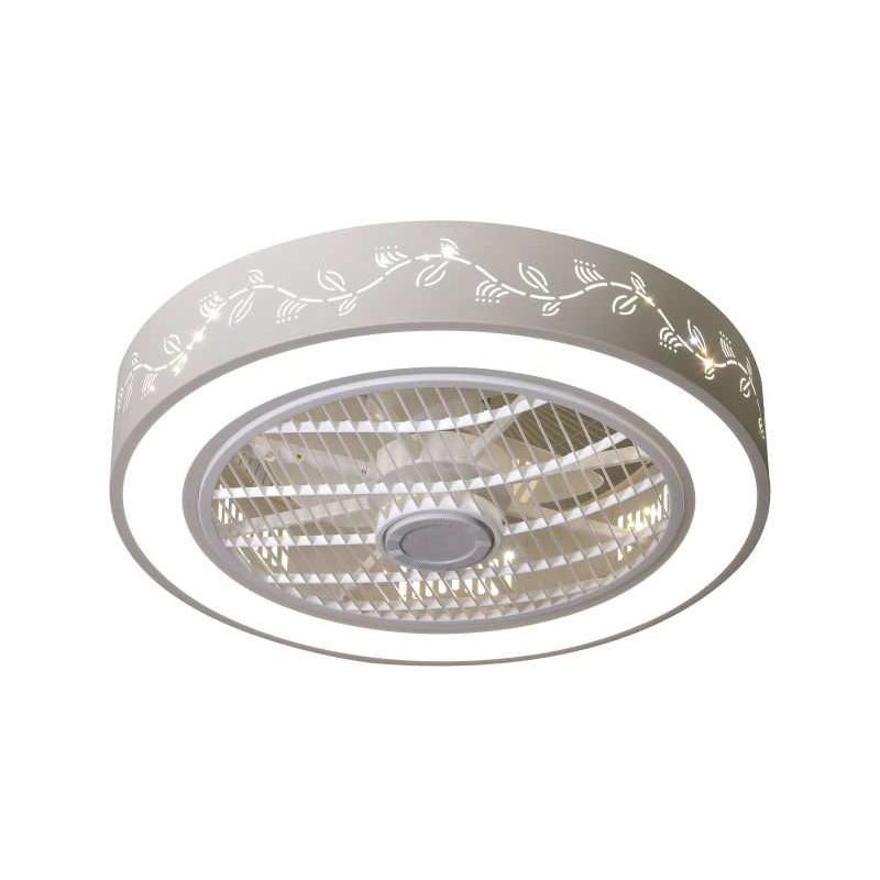 Drum Laser-geschnittene Acryl-Deckenlüfterlampe Einfache 20,5-Zoll-LED-Halbmontage-Beleuchtung