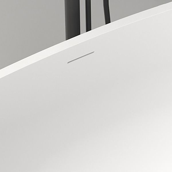Freestanding Soaking Bathtub Antique Finish Oval Modern Bath