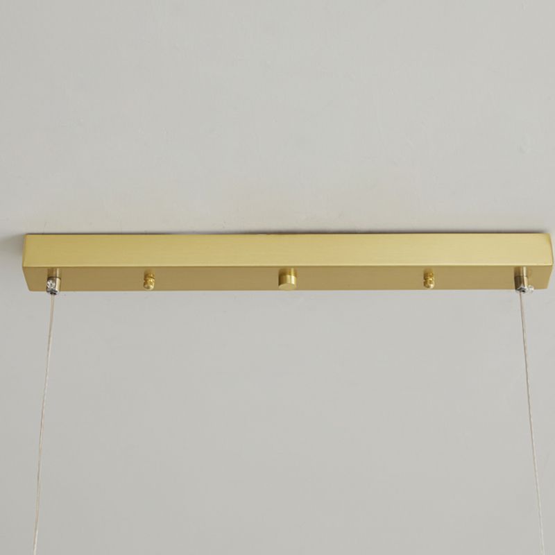 Modern Style Spherical Shape Island Lights Glass 8 Light Island Lighting in Gold