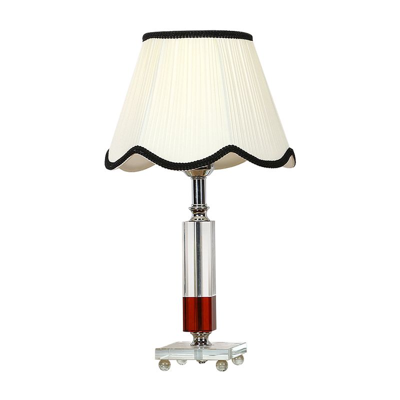 Weißer überbackener Nachttisch Licht Minimalist 1 Kopf klarer K9 Kristall Nachttisch Lampe für Schlafzimmer