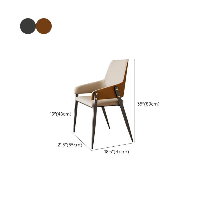Industrial Upholstered Arm Chair Kitchen Parsons Dining Chair