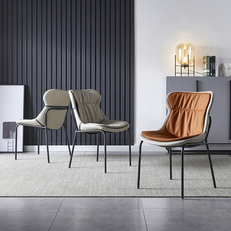 Chaises d'appoint rembourrées modernes avec pieds en métal (Ensemble de 2)