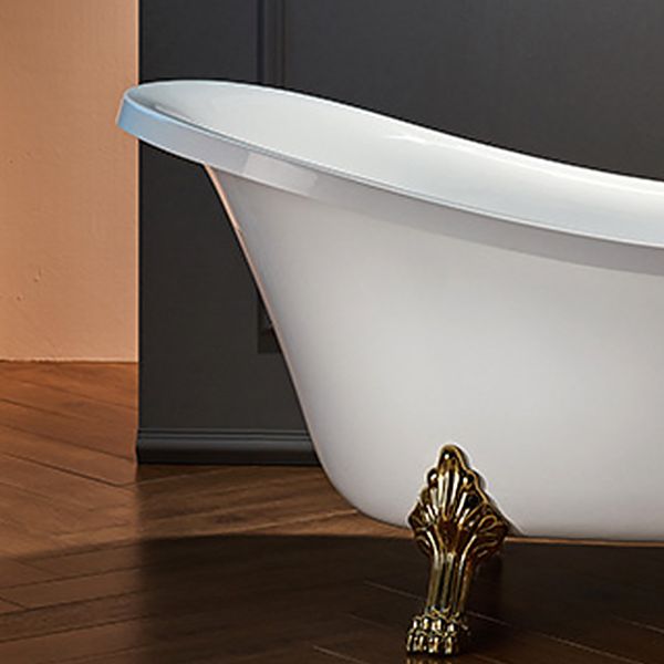 Freestanding Soaking Bath Antique Finish Modern Oval Bath Tub