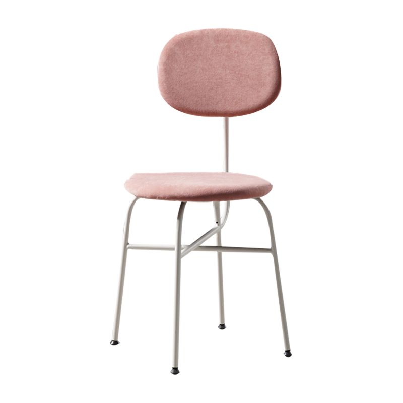 Chaise de salle à manger de style contemporain Chaise d'appoint sans accoudoirs avec pieds en métal