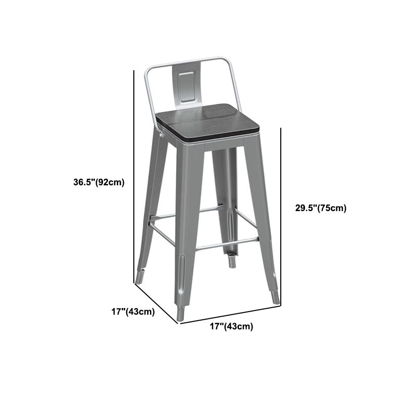 1/3/4 Pieces Industrial Bar Stool and Table Set Silver Iron Bar Set