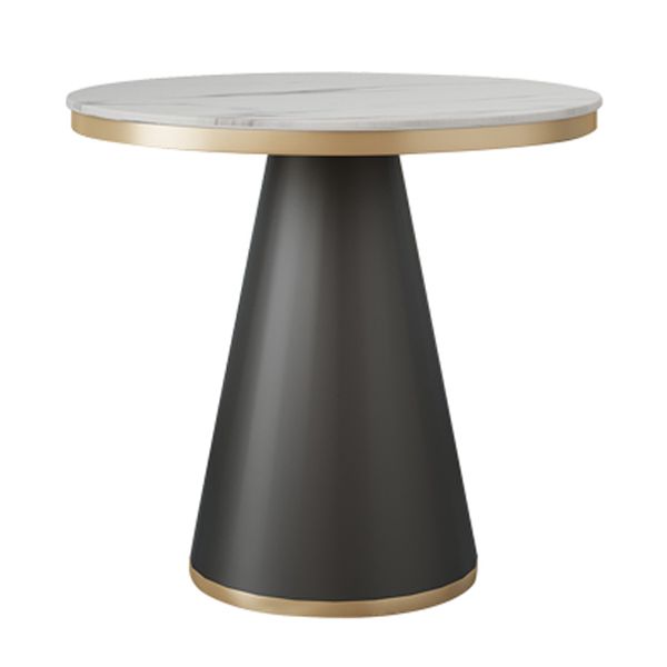 Sintered Stone Top Dining Table Traditional Luxury Dining Table with Metal Frame