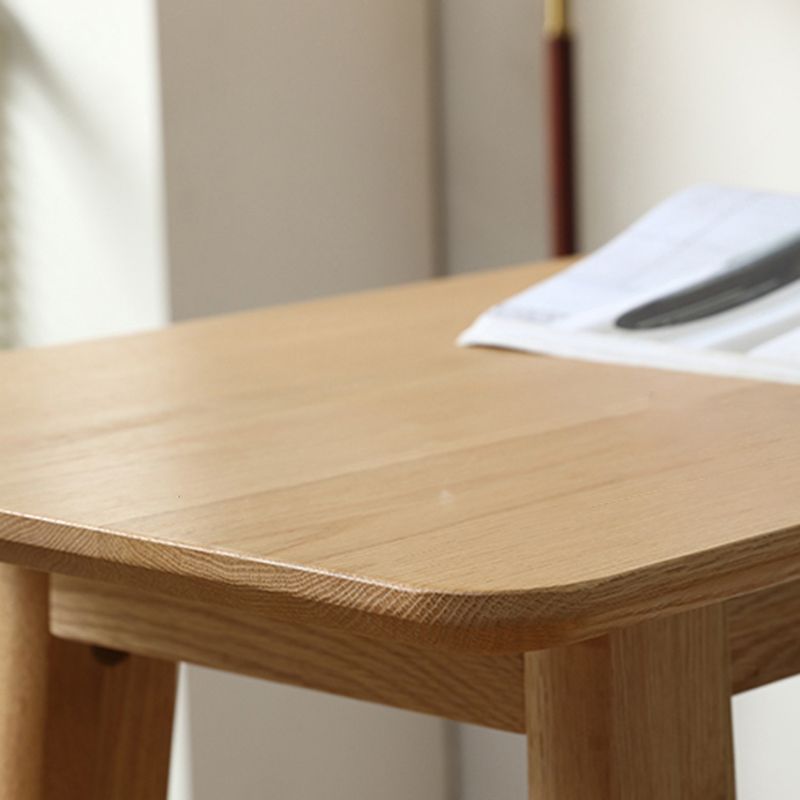 Glam Rectangle Bar Table Set 1/2/3 Pcs Oak Solid Wood Bar Table and Stools in Natural