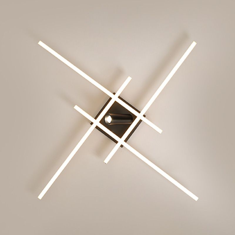 Modern Gold Semi Flush Ceiling Spotlight  LED Track Light Fixture for Dinning Room