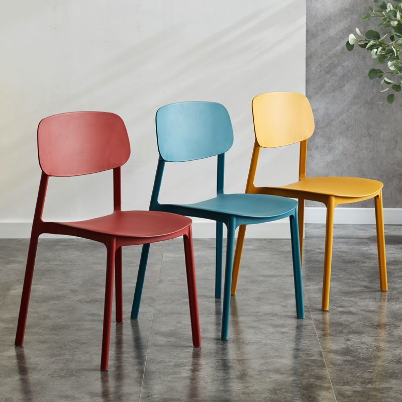 Kitchen Home Stacking Side Chair Open Back Dining Side Chair