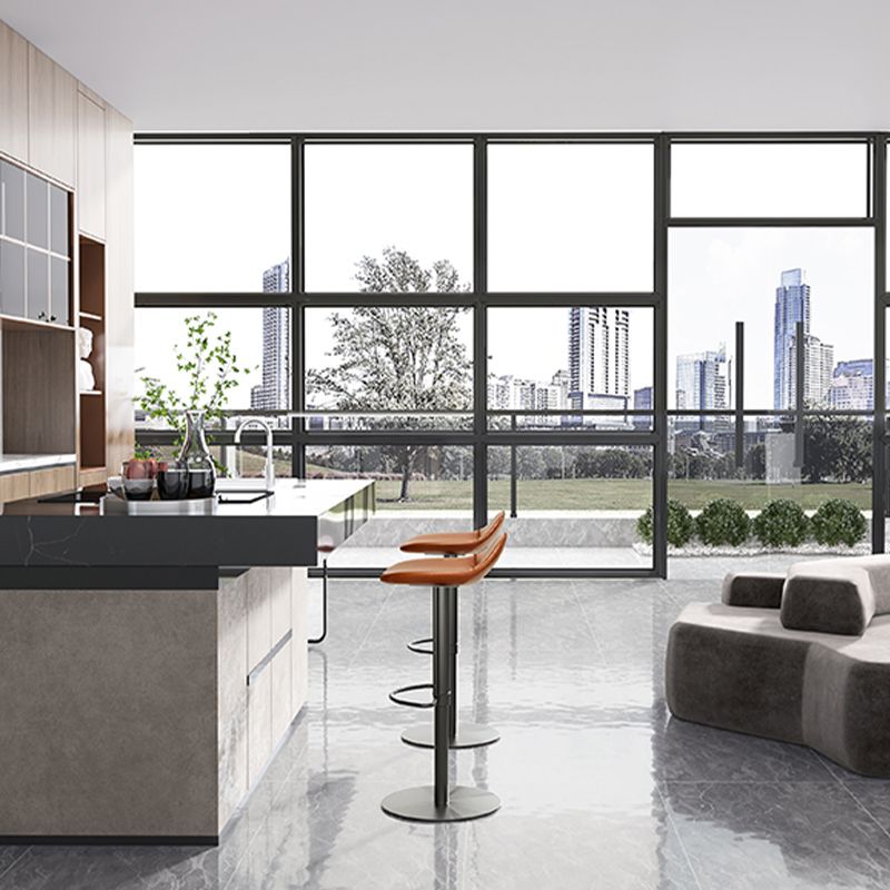 Leather Bar Stool Backless Counter Stool for Bristol with Swivel