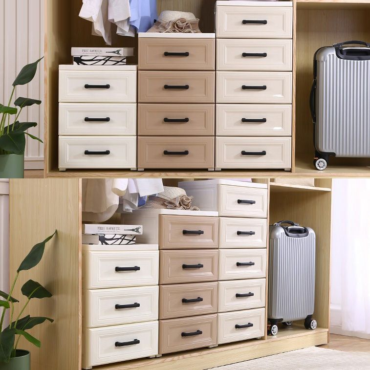 Contemporary 5-drawer Storage Cabinet Plastic Wardrobe Armoire