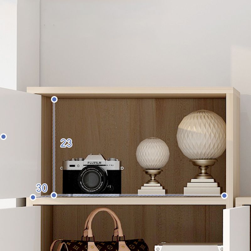 Modern Rectangle Storage Cabinet Wood Knobs Cabinet with Doors