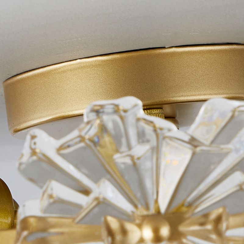 Nordic Ceiling Light Household Glass Shade Flush Mount Light Fixture for Bedroom
