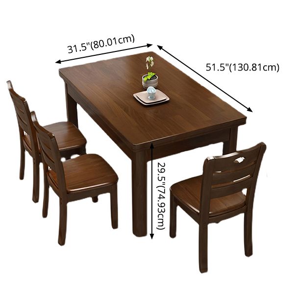 Traditional Standard Solid Wood Top Dining Room Set of Rectangle Shape for Kitchen Table Set