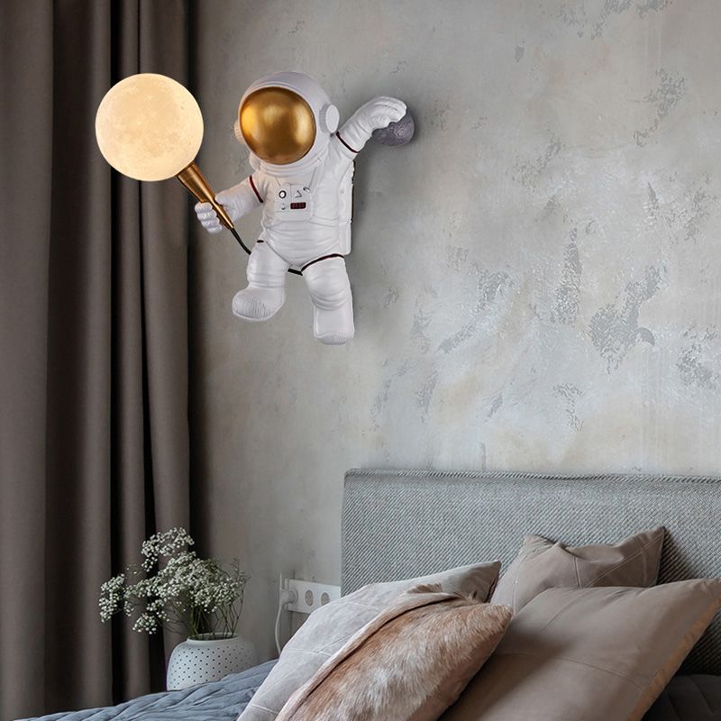 Contemporary Simplicity Wall Sconce Lights Astronaut Shape Light for Bedroom