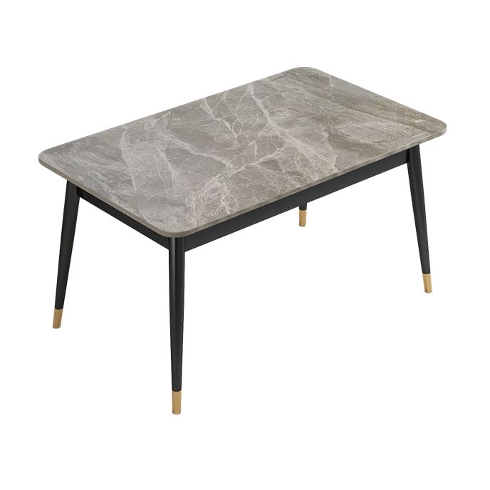 Rectangle Contemporary Style Dining Room Set Sintered Stone Dining Furniture Set with 4 Legs Table