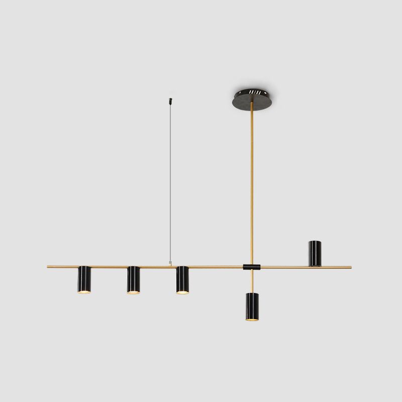 Modern Style Cylinder Island Light Fixtures Metal Pendant Light Fixtures